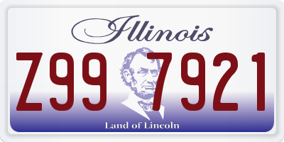 IL license plate Z997921