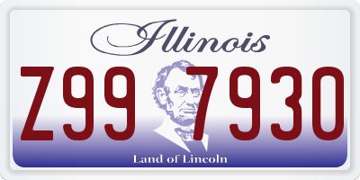 IL license plate Z997930