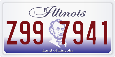 IL license plate Z997941