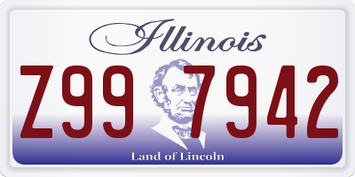 IL license plate Z997942