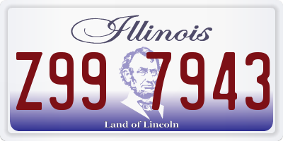 IL license plate Z997943