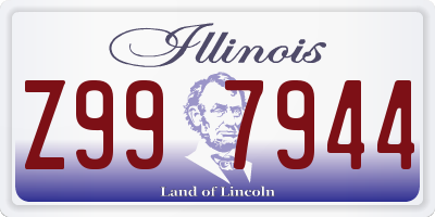 IL license plate Z997944