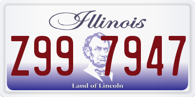 IL license plate Z997947