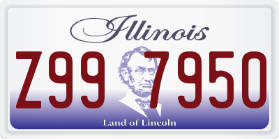 IL license plate Z997950