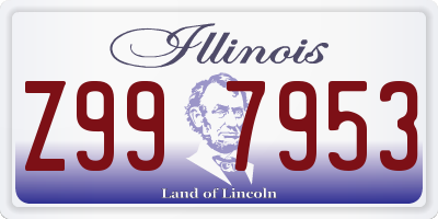 IL license plate Z997953