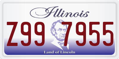 IL license plate Z997955