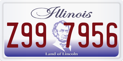 IL license plate Z997956