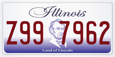 IL license plate Z997962