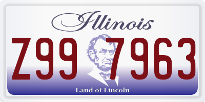 IL license plate Z997963