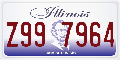 IL license plate Z997964