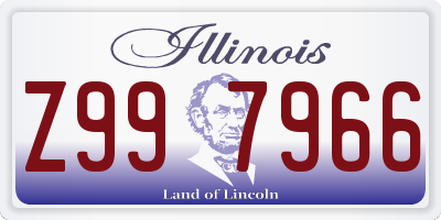 IL license plate Z997966