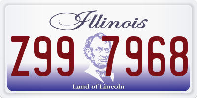 IL license plate Z997968