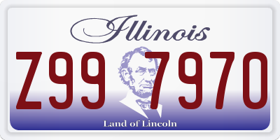 IL license plate Z997970