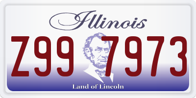 IL license plate Z997973