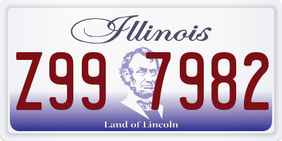 IL license plate Z997982