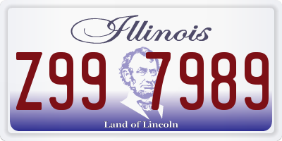 IL license plate Z997989