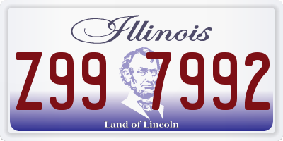 IL license plate Z997992