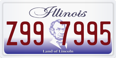 IL license plate Z997995