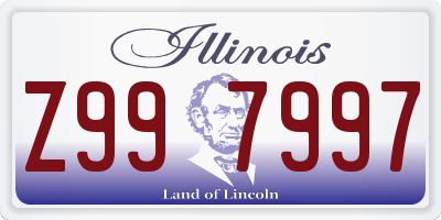 IL license plate Z997997