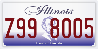 IL license plate Z998005