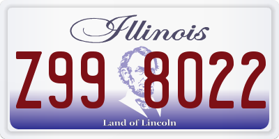 IL license plate Z998022