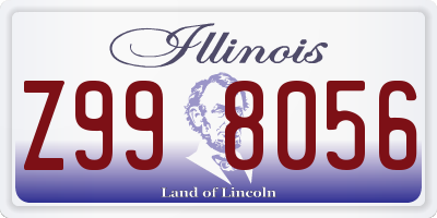 IL license plate Z998056