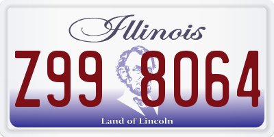 IL license plate Z998064