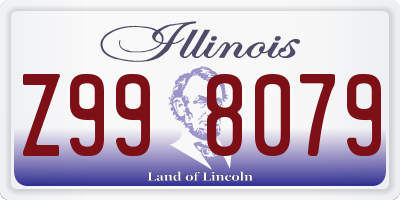 IL license plate Z998079