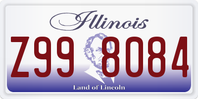 IL license plate Z998084