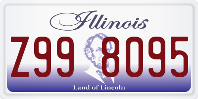 IL license plate Z998095