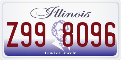 IL license plate Z998096