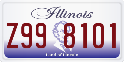 IL license plate Z998101