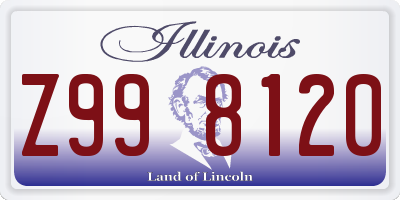 IL license plate Z998120