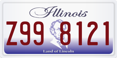 IL license plate Z998121