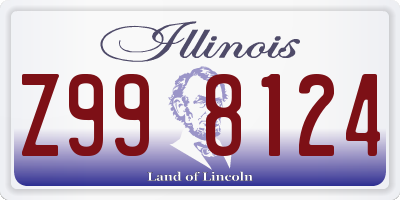 IL license plate Z998124