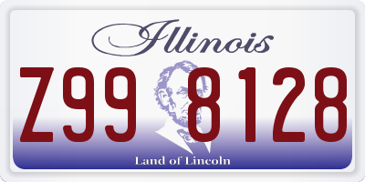 IL license plate Z998128