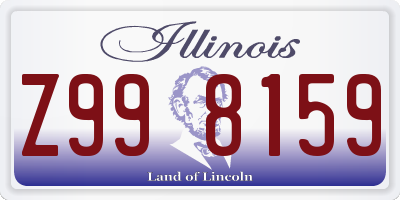 IL license plate Z998159