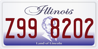 IL license plate Z998202