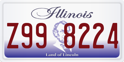 IL license plate Z998224