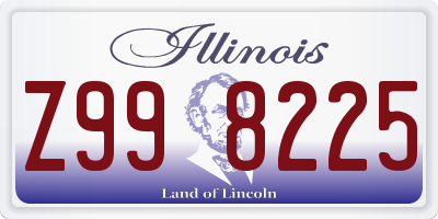 IL license plate Z998225