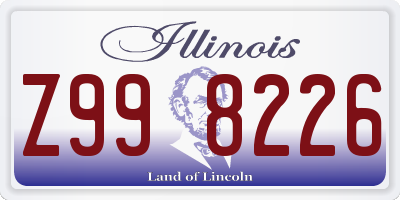 IL license plate Z998226