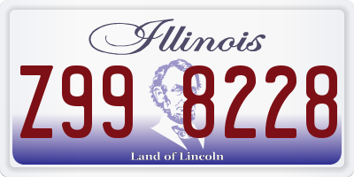 IL license plate Z998228