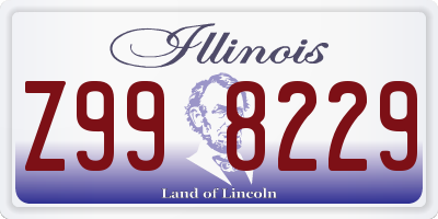 IL license plate Z998229