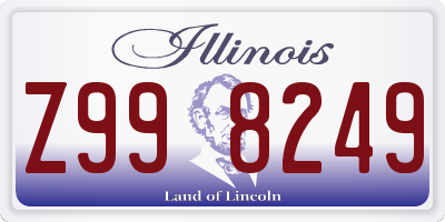 IL license plate Z998249