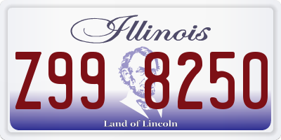 IL license plate Z998250