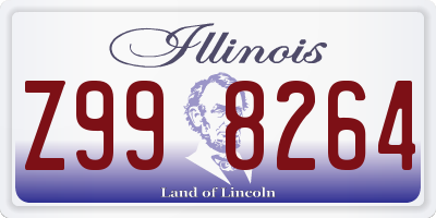 IL license plate Z998264