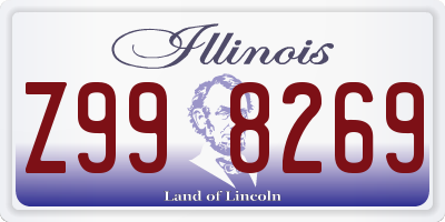 IL license plate Z998269