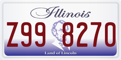 IL license plate Z998270