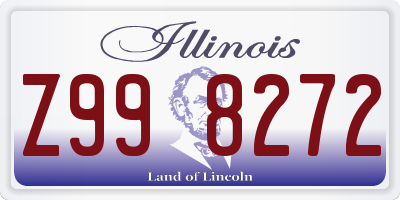 IL license plate Z998272