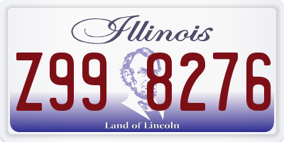 IL license plate Z998276